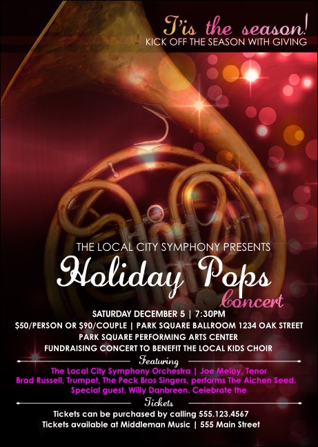Symphony Holiday Pops Postcard