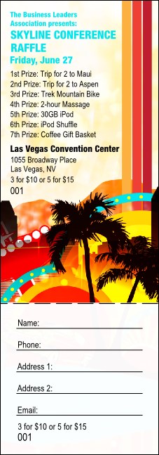 Nevada Raffle Ticket