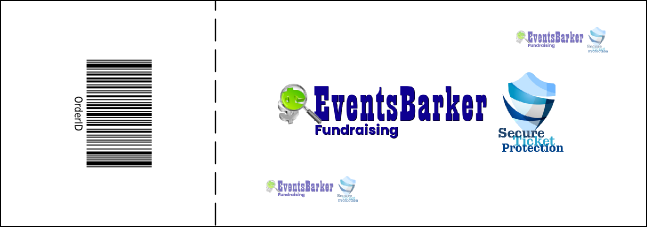 Dots Purple Landscape Raffle Ticket Product Back