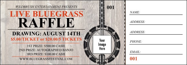 Banjo Raffle Ticket Product Front
