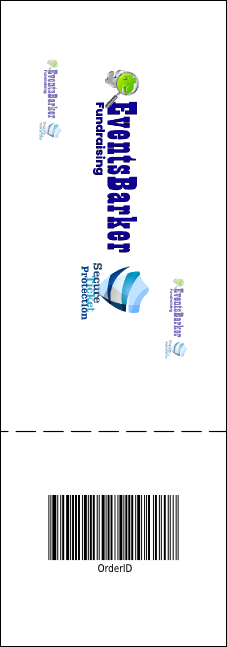 Fishing and Hunting Green Camo Expo Raffle Ticket Product Back