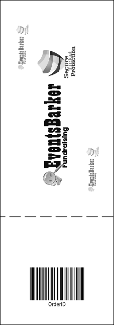 Your Image Raffle Ticket 001 (Black & White) Product Back