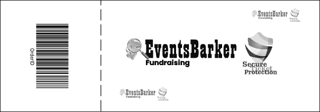 Christmas Black and White Raffle Ticket 001 Product Back