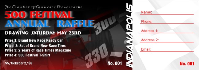 Indianapolis Raffle Ticket