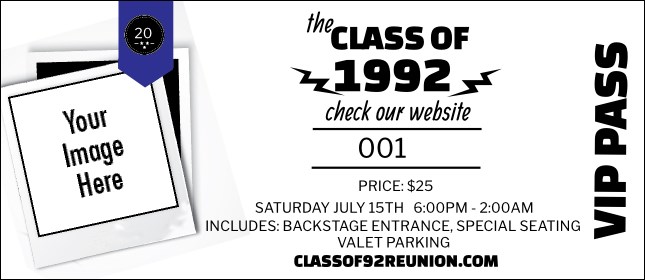 Class Reunion Mascot Blue VIP Pass Product Front