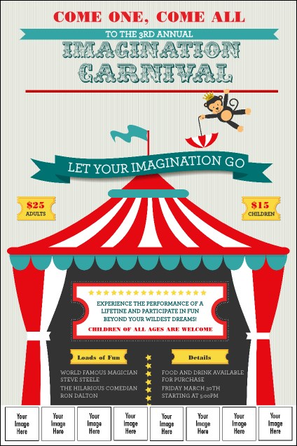 Carnival Monkey Logo Poster Product Front