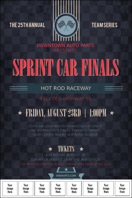 Car Racing Logo Poster Product Front