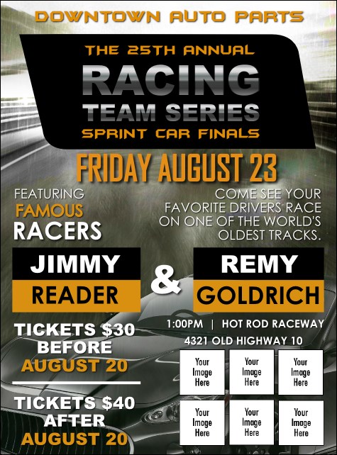 Auto Racing Logo Flyer Product Front