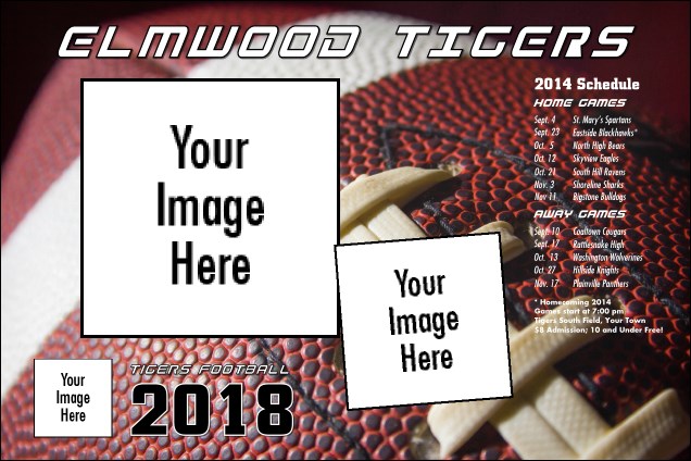 Football Schedule Poster Product Front