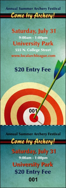 Archery Event Ticket Product Front