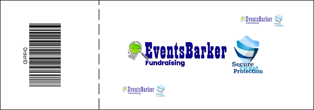 Orange and White Event Ticket Product Back