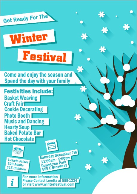 Winter Cut Paper Postcard Product Front