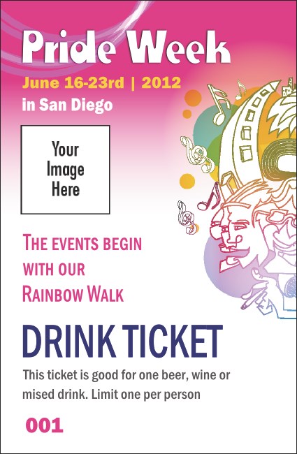 LGBT Pride Drink Ticket Product Front