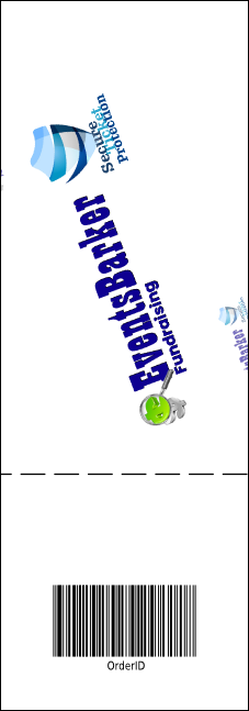 Skateboarding Event Ticket Product Back