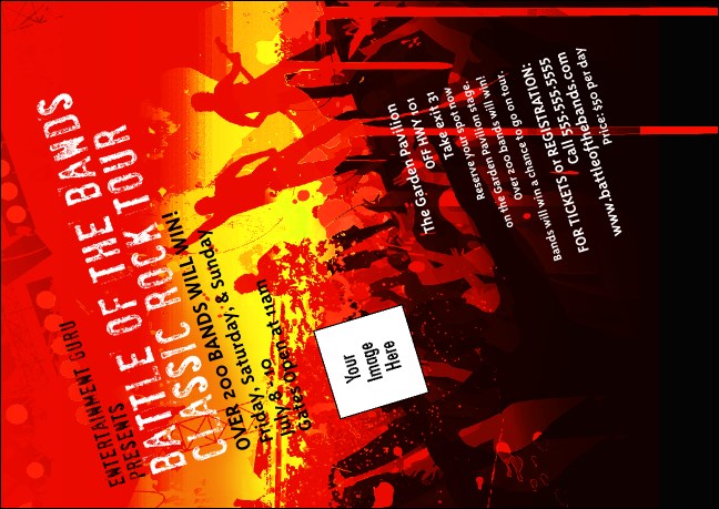 Rock Concert Red Club Flyer Product Front