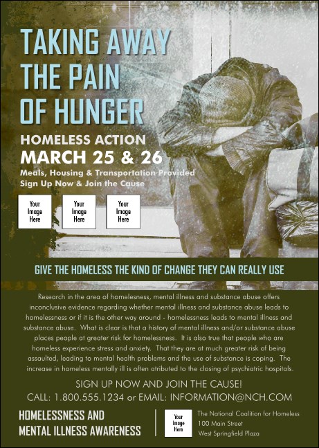 Homeless & Hungry Club Flyer Product Front