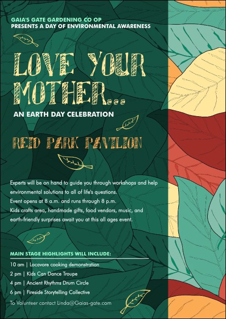Earth Day Organic Club Flyer