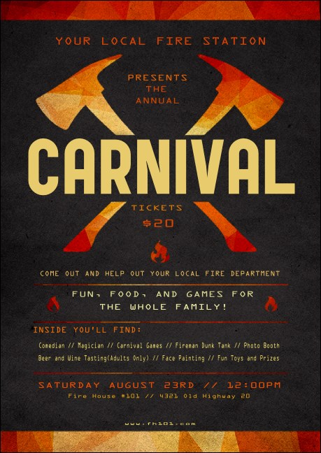 Fire Department Club Flyer Product Front